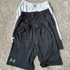Under Armour Black and Light Gray Shorts Trio